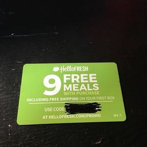 A gift card from hello fresh